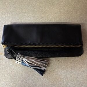 Anthropologie HE Hechizo Vegan Leather Preppy Minimalist Quiet Luxury Clutch S